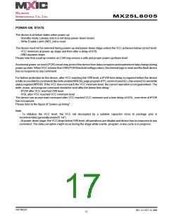 浏览型号MX25L8005M2C-15G的Datasheet PDF文件第17页