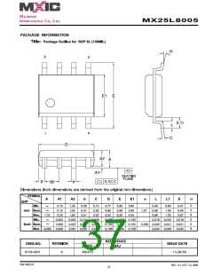 浏览型号MX25L8005M2C-15G的Datasheet PDF文件第37页