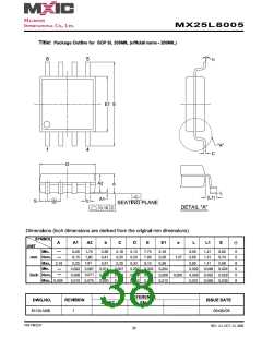 浏览型号MX25L8005M2C-15G的Datasheet PDF文件第38页