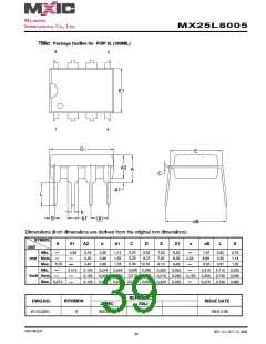 浏览型号MX25L8005M2C-15G的Datasheet PDF文件第39页