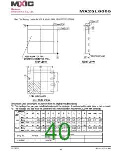 浏览型号MX25L8005M2C-15G的Datasheet PDF文件第40页