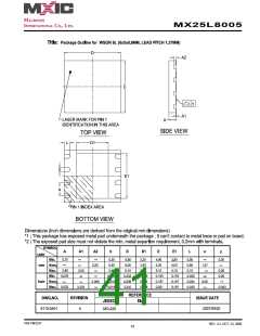 浏览型号MX25L8005M2C-15G的Datasheet PDF文件第41页