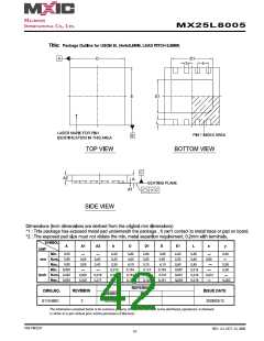 浏览型号MX25L8005M2C-15G的Datasheet PDF文件第42页