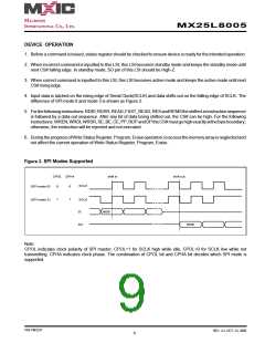 浏览型号MX25L8005M2C-15G的Datasheet PDF文件第9页