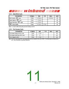浏览型号W78C032C40DL的Datasheet PDF文件第11页