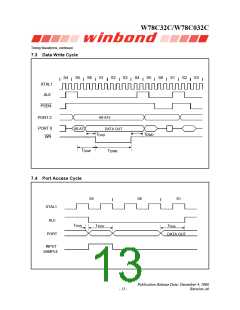 浏览型号W78C032C40DL的Datasheet PDF文件第13页