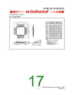 浏览型号W78C032C40DL的Datasheet PDF文件第17页