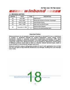 浏览型号W78C032C40DL的Datasheet PDF文件第18页