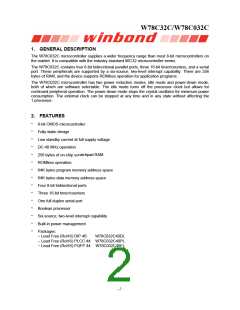 浏览型号W78C032C40DL的Datasheet PDF文件第2页