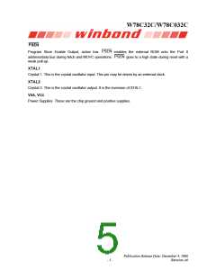 浏览型号W78C032C40DL的Datasheet PDF文件第5页