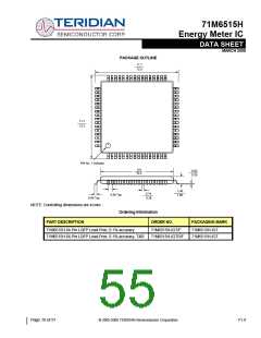 浏览型号71M6515H-IGTR/F的Datasheet PDF文件第55页