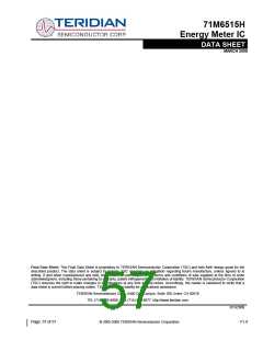 浏览型号71M6515H-IGTR/F的Datasheet PDF文件第57页