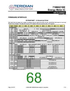 浏览型号71M6521BE的Datasheet PDF文件第68页