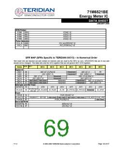 浏览型号71M6521BE-IGTR/F的Datasheet PDF文件第69页