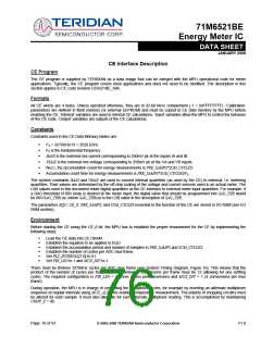 浏览型号71M6521DE-IMF的Datasheet PDF文件第76页
