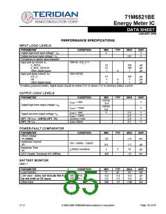 浏览型号71M6521DE-IMF的Datasheet PDF文件第85页