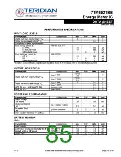 浏览型号71M6521BE-IGT/F的Datasheet PDF文件第85页