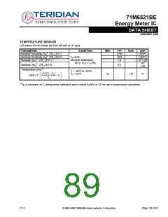 浏览型号71M6521BE的Datasheet PDF文件第89页