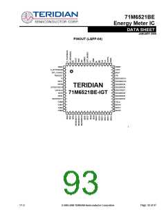 浏览型号71M6521BE-IGT/F的Datasheet PDF文件第93页