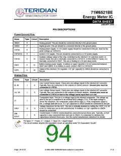 浏览型号71M6521BE的Datasheet PDF文件第94页