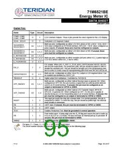 浏览型号71M6521BE的Datasheet PDF文件第95页