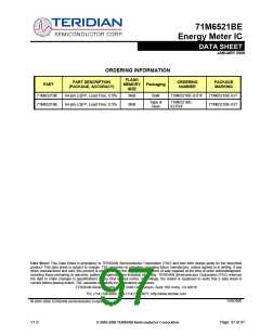 浏览型号71M6521BE-IGT/F的Datasheet PDF文件第97页