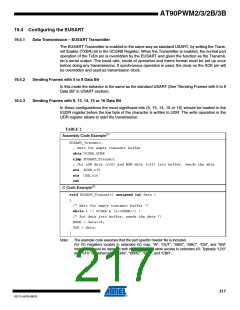 浏览型号AT90PWM3B-16SU的Datasheet PDF文件第217页
