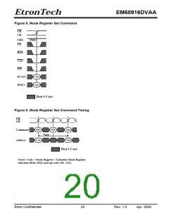 浏览型号EM68916DVAA的Datasheet PDF文件第20页