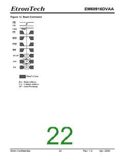 浏览型号EM68916DVAA的Datasheet PDF文件第22页