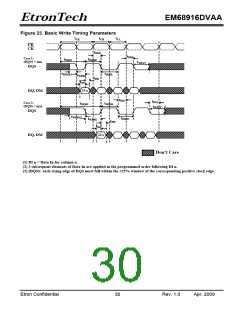 浏览型号EM68916DVAA的Datasheet PDF文件第30页