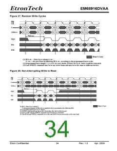 浏览型号EM68916DVAA的Datasheet PDF文件第34页