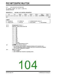 浏览型号PIC16F722-I/SS的Datasheet PDF文件第104页