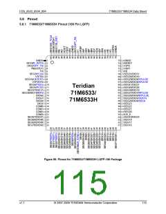 浏览型号71M6533H-IGTR/F的Datasheet PDF文件第115页