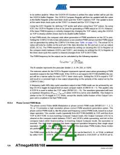 浏览型号ATMEGA48V-10MMHR的Datasheet PDF文件第124页