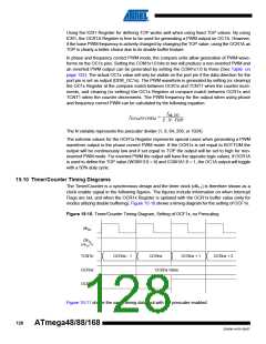 浏览型号ATMEGA48V-10MMHR的Datasheet PDF文件第128页
