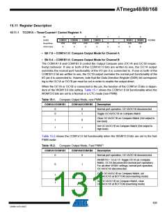 浏览型号ATMEGA48V-10MMHR的Datasheet PDF文件第131页