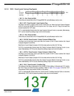 浏览型号ATMEGA48V-10MMHR的Datasheet PDF文件第137页