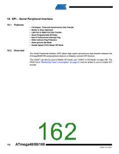 浏览型号ATMEGA48V-10AUR的Datasheet PDF文件第162页