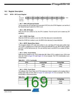 浏览型号ATMEGA48V-10AUR的Datasheet PDF文件第169页