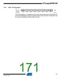 浏览型号ATMEGA48V-10AUR的Datasheet PDF文件第171页