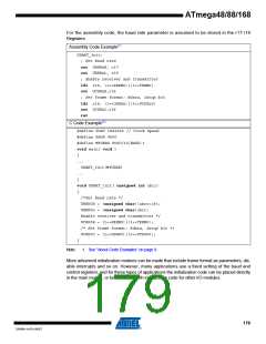 浏览型号ATMEGA48V-10AUR的Datasheet PDF文件第179页