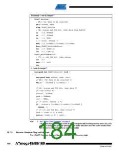 浏览型号ATMEGA48V-10AUR的Datasheet PDF文件第184页