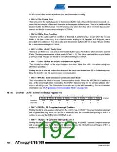 浏览型号ATMEGA48V-10AUR的Datasheet PDF文件第192页