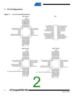 浏览型号ATMEGA48V-10MMHR的Datasheet PDF文件第2页