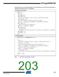 浏览型号ATMEGA48V-10AUR的Datasheet PDF文件第203页