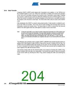浏览型号ATMEGA48V-10AUR的Datasheet PDF文件第204页