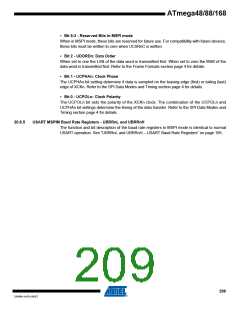 浏览型号ATMEGA48V-10AUR的Datasheet PDF文件第209页