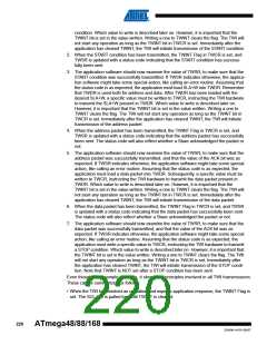 浏览型号ATMEGA48V-10AUR的Datasheet PDF文件第220页