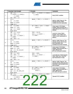 浏览型号ATMEGA48V-10AUR的Datasheet PDF文件第222页