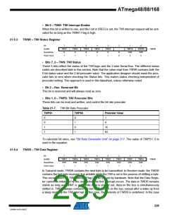 浏览型号ATMEGA48V-10AUR的Datasheet PDF文件第239页
